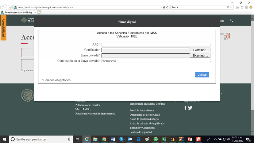 Escritorio virtual IMSS