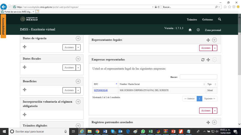 Escritorio virtual IMSS